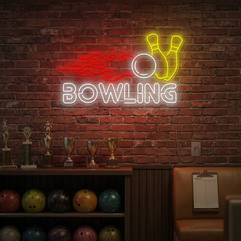 "Bowling" Neonskylt