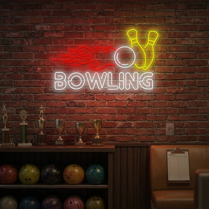 "Bowling" Neonskylt