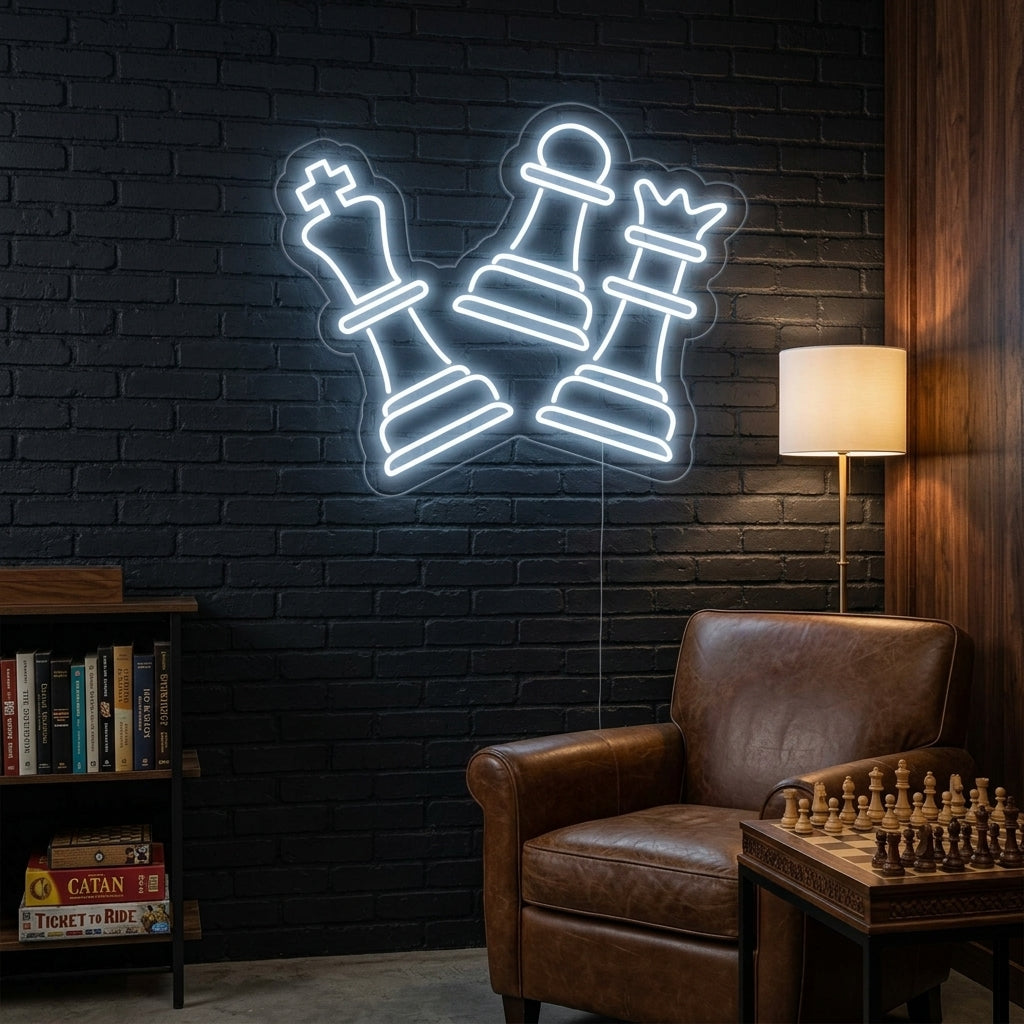 "Schack" Neonskylt