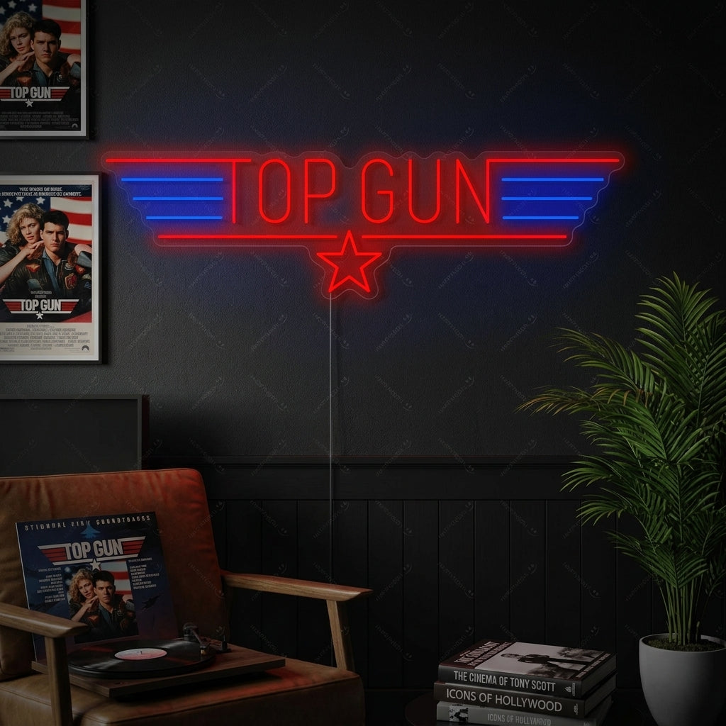 "Top Gun" Neonskylt