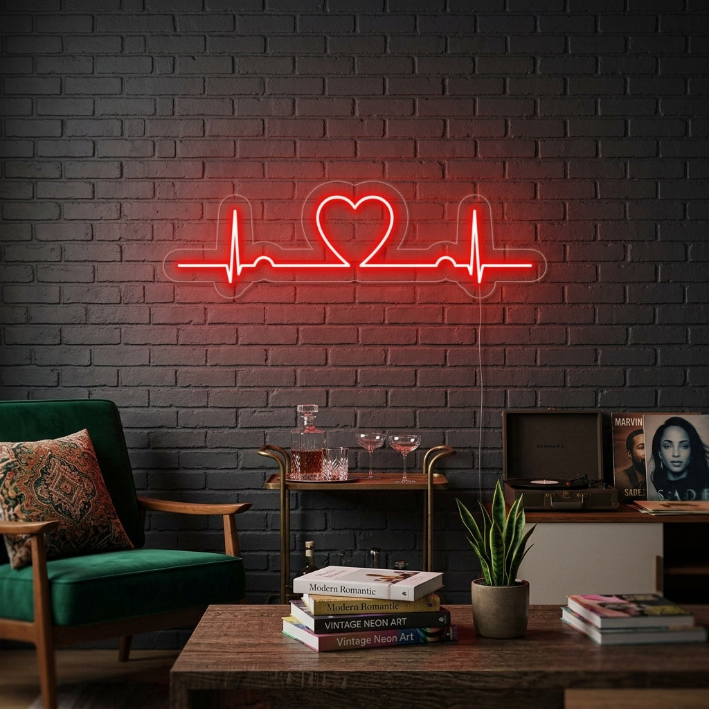"Love Beat" Neonskylt
