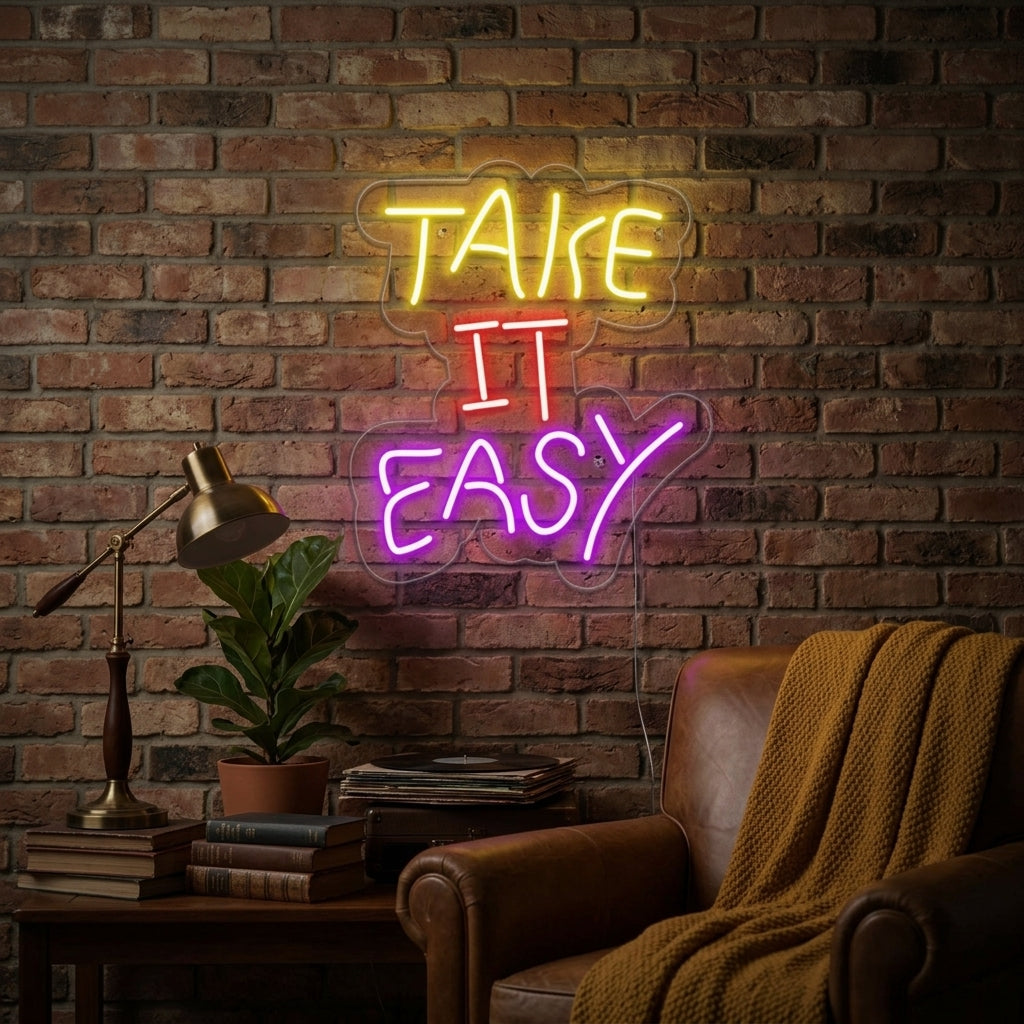 "Take it Easy" Neonskylt