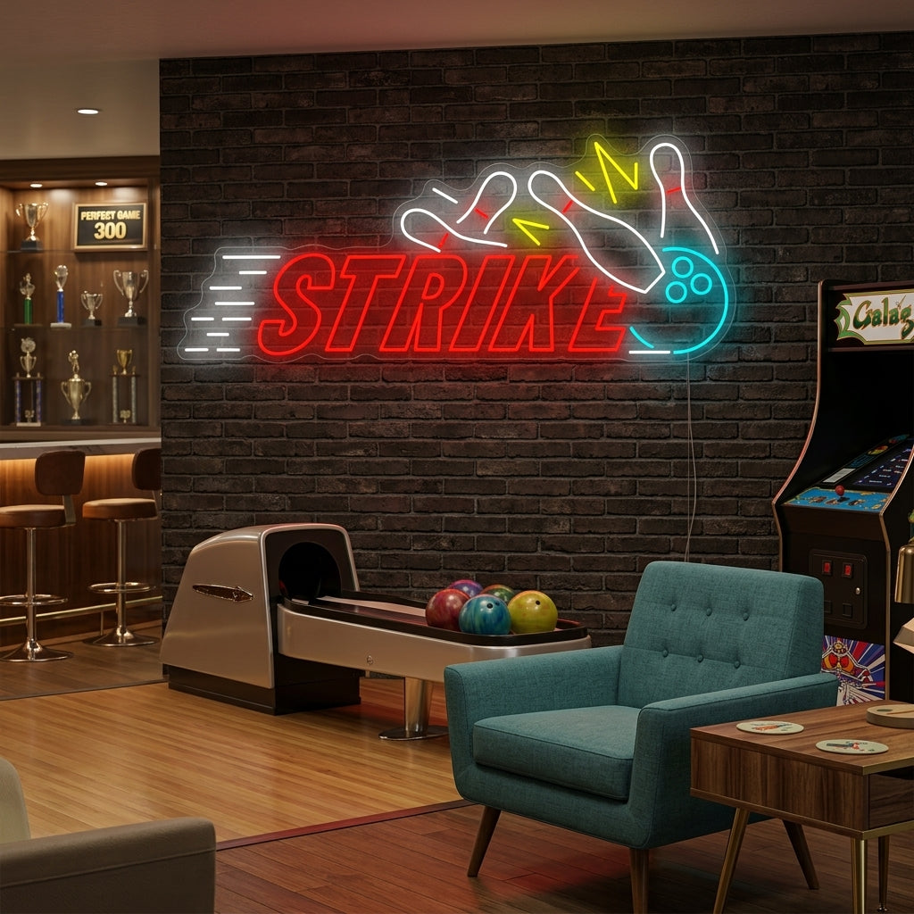 "Strike Bowling" Neonskylt