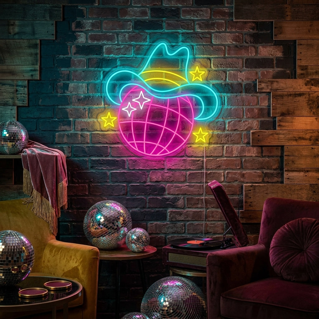 "Disco Ball" Neonskylt