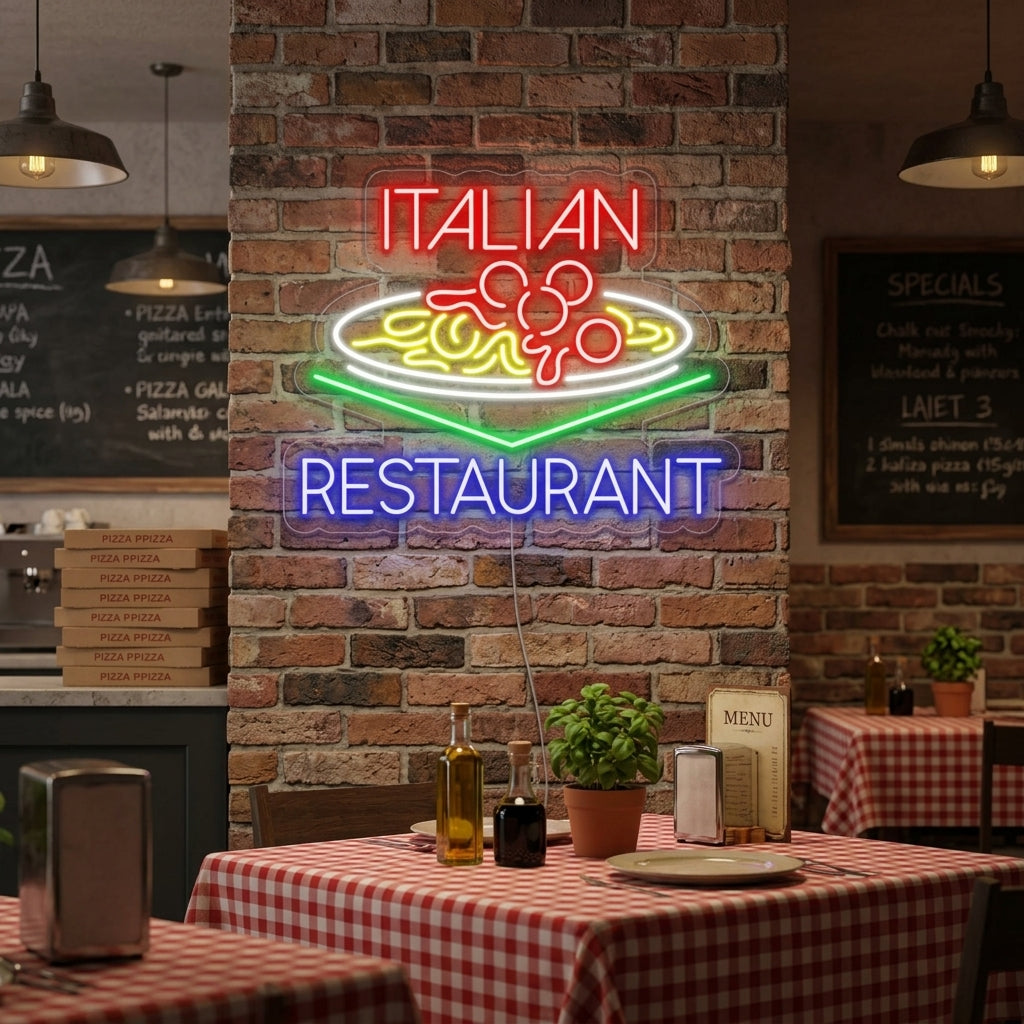 "ITALIAN RESTAURANT" Neonskylt