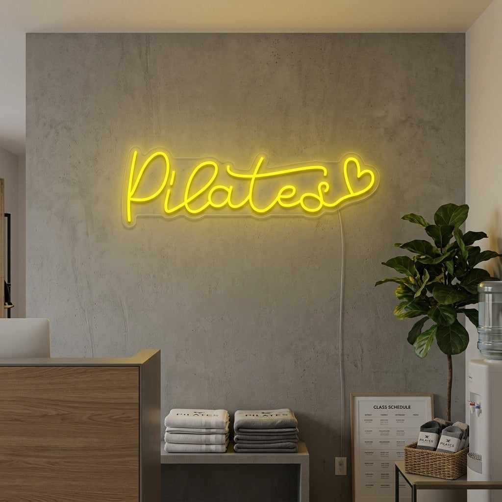 "Pilates Hjerte" Neonskylt