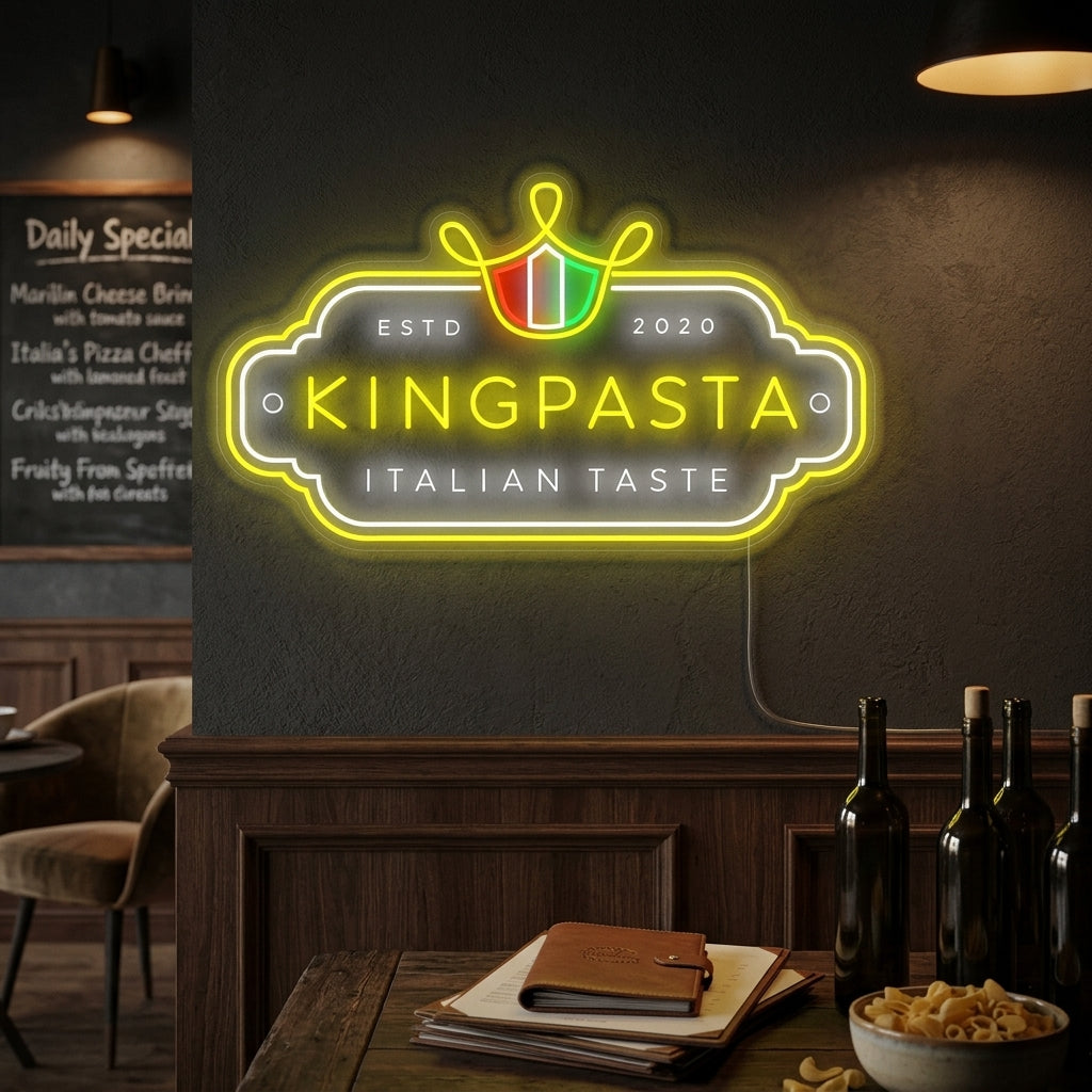 "King Pasta" Neonskylt