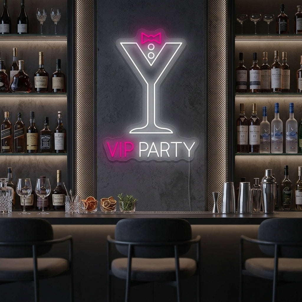 "Vip Party" Neonskylt