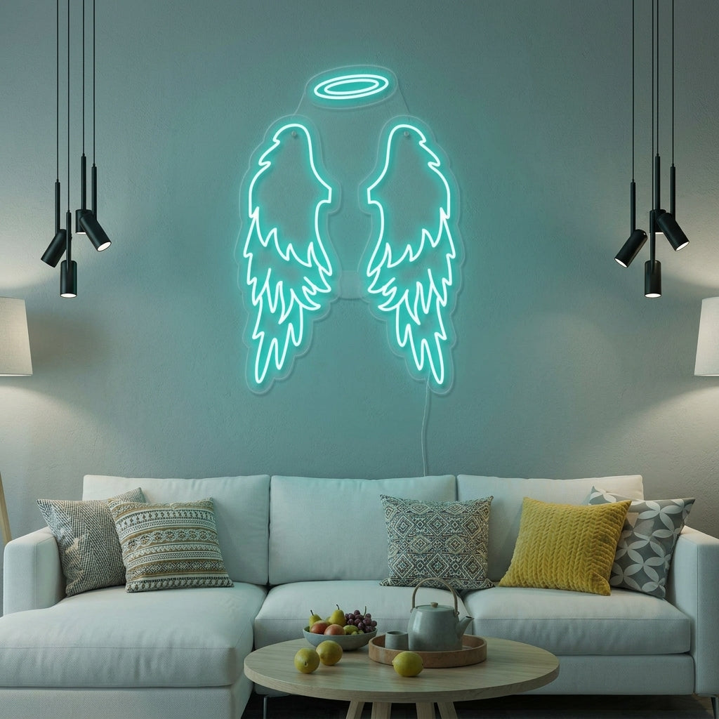 "Ängelvingar Halo" Neonskylt