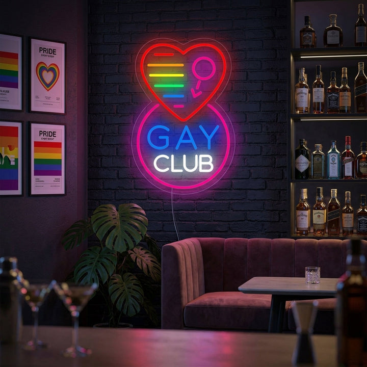 "Regnbågsflagg Lgbt-Stolthet Unik, Gay Club" Neonskylt