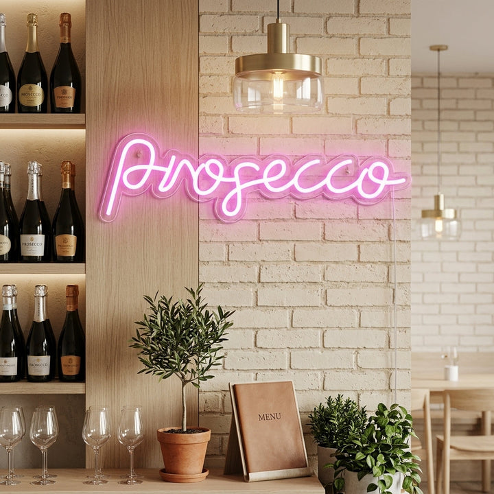 "Prosecco Ölbar" Neonskylt