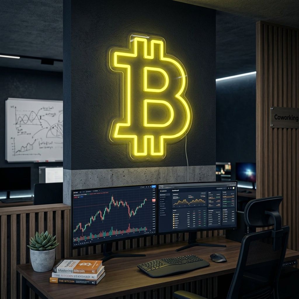 "Bitcoin B" Neonskylt