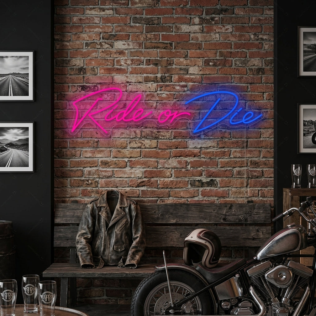 "Ride Or Die" Neonskylt