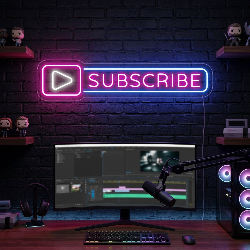 "Subscribe Button" Neonskylt