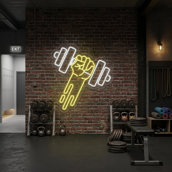 "Gym Hantel" Neonskylt