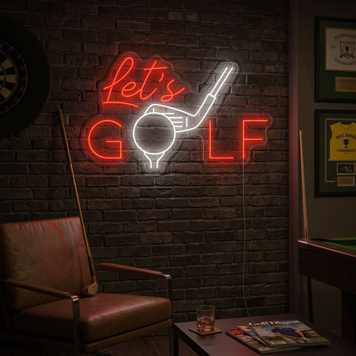 "Let's Golf" Neonskylt