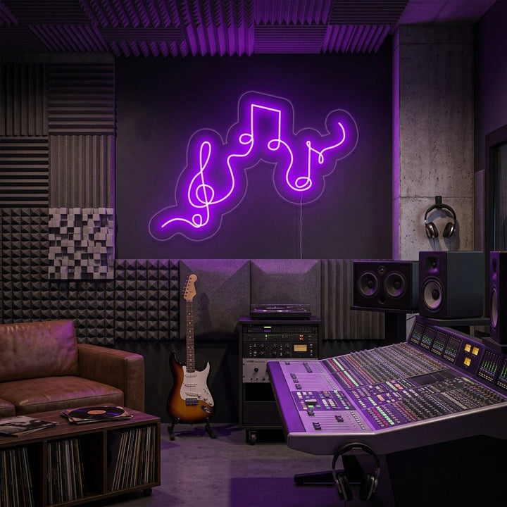 "Musiknoter" Neonskylt