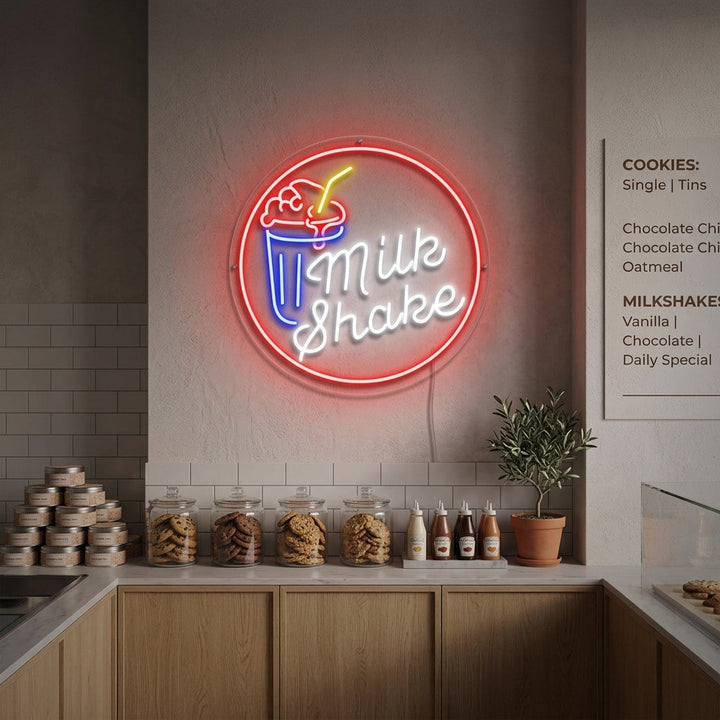 "Milk Shake" Neonskylt