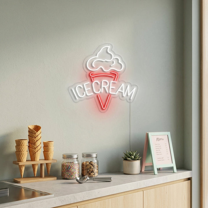 "Ice Cream" Neonskylt