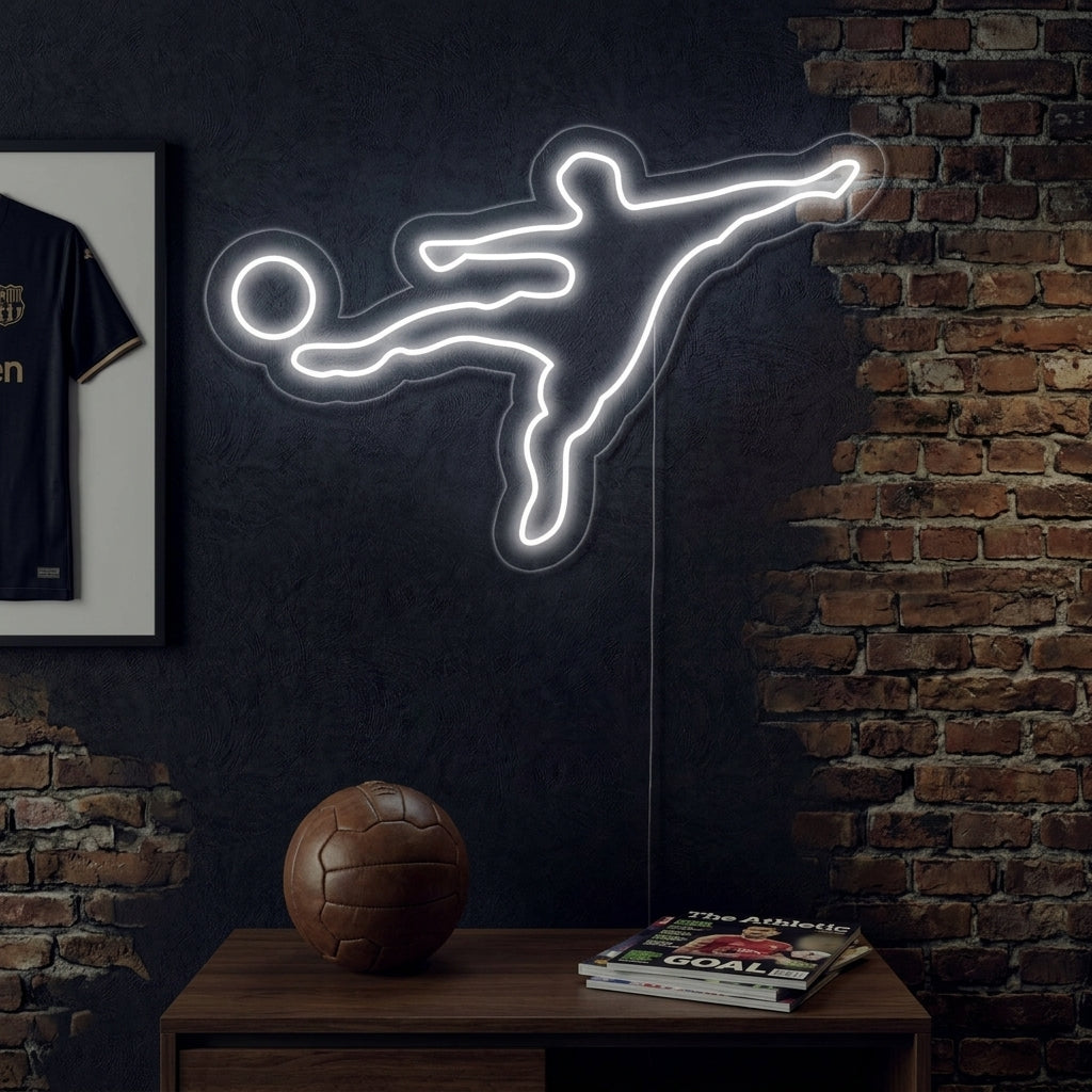 "Fotbollsspelare" Neonskylt