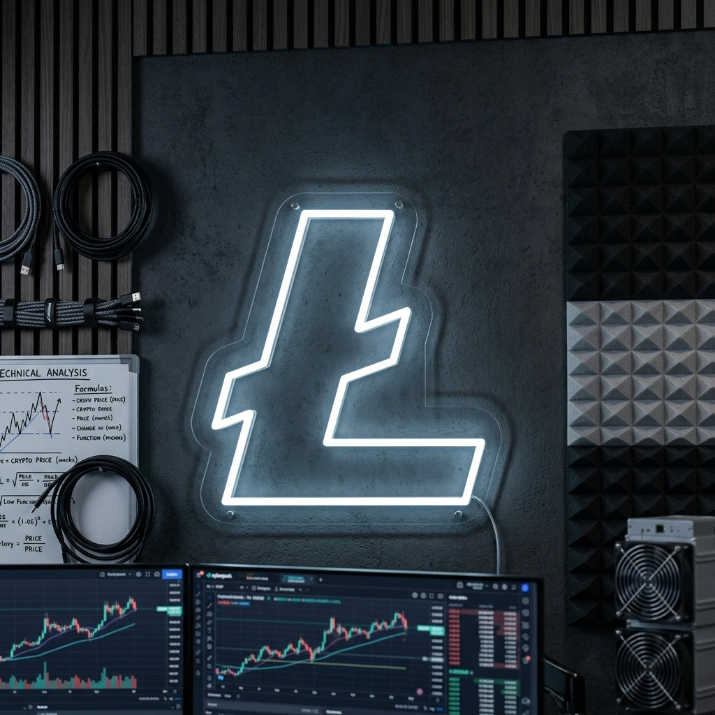 "Litecoin (LTC)" Neonskylt