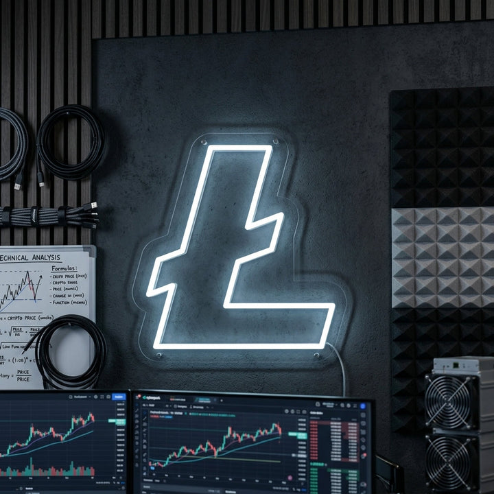 "Litecoin (LTC)" Neonskylt