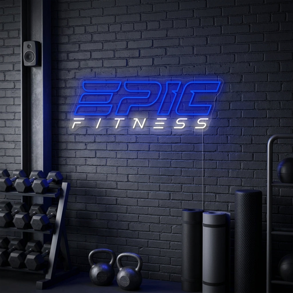 "Epic Fitness" Neonskylt