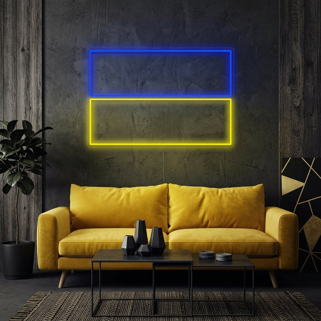 "Ukrainas Flagga" Neonskylt