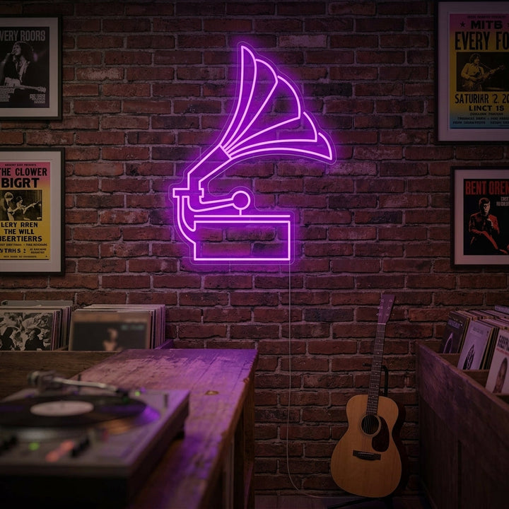 "Grammofon" Neonskylt