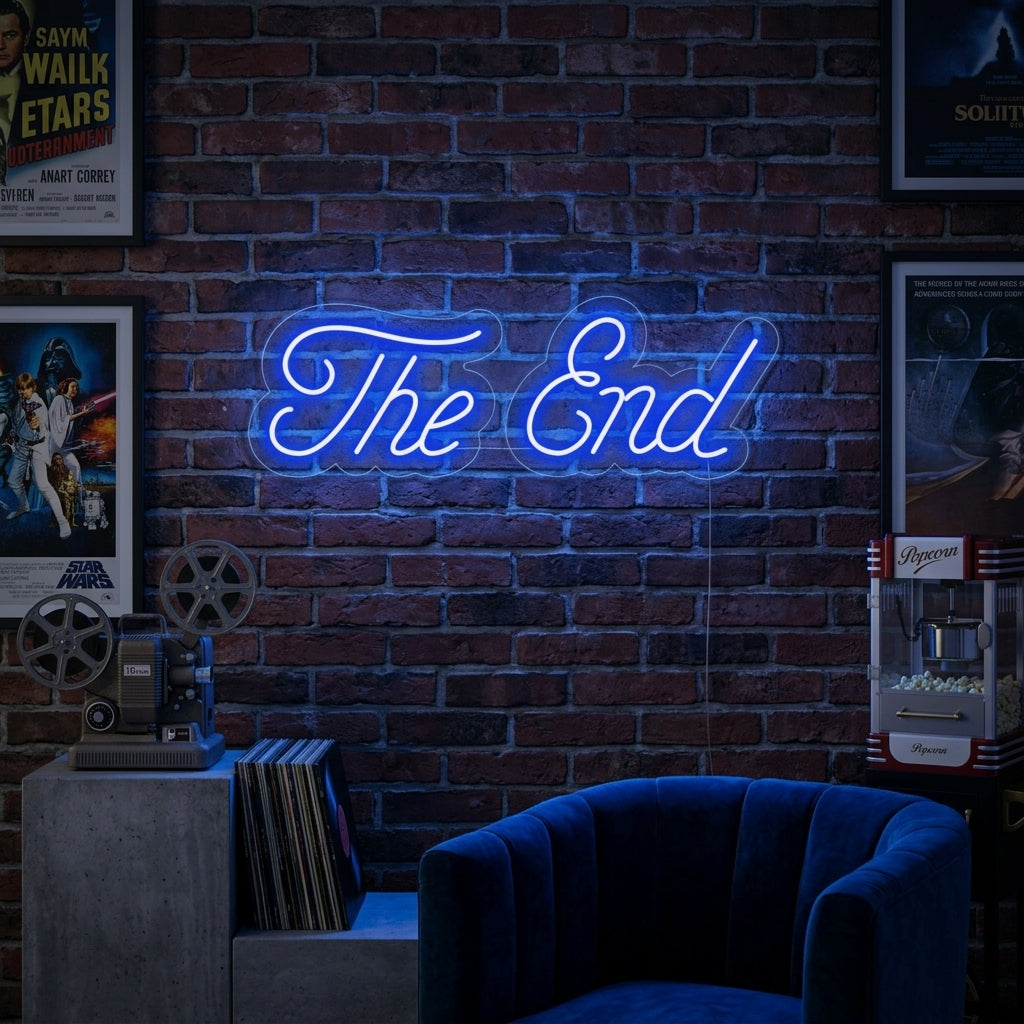 "The End" Neonskylt