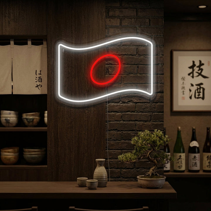 "Japans Flagga" Neonskylt