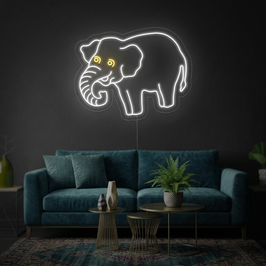 "Elefant" Neonskylt
