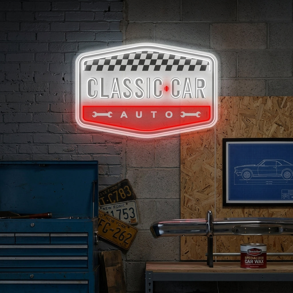"Classic Car" Neonskylt