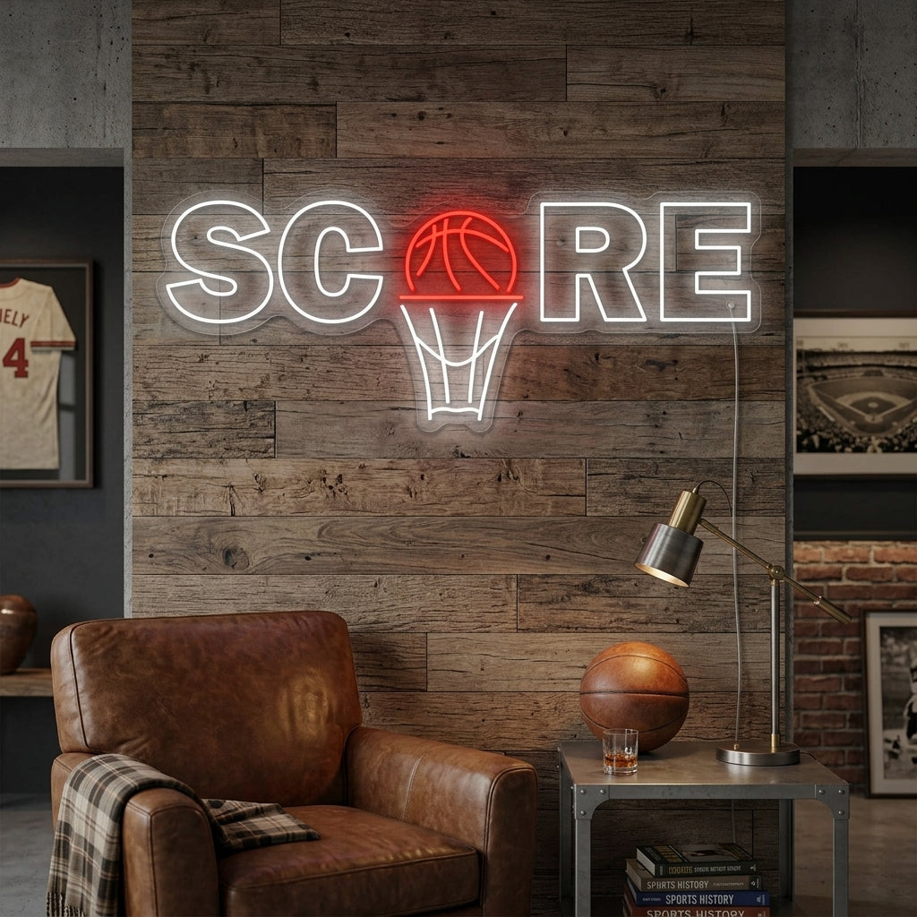 "Basketpoäng" Neonskylt