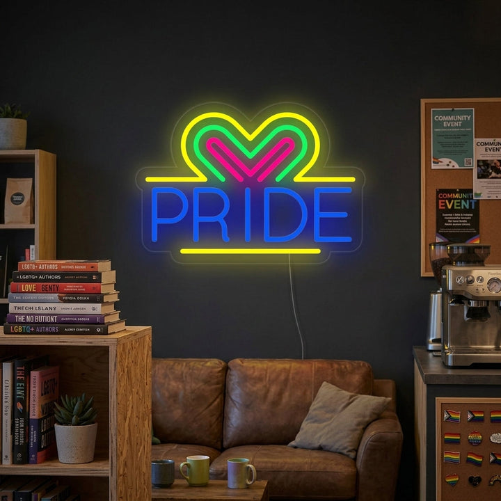 "LGBT, PRIDE, Hjärtan" Neonskylt