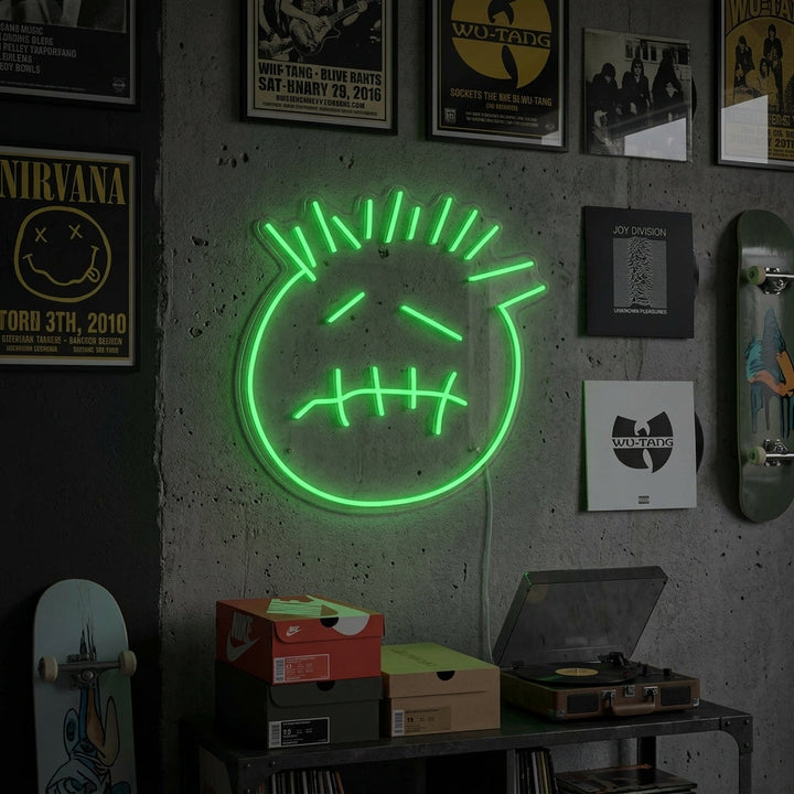 "Cactus Jack Ansikte" Neonskylt