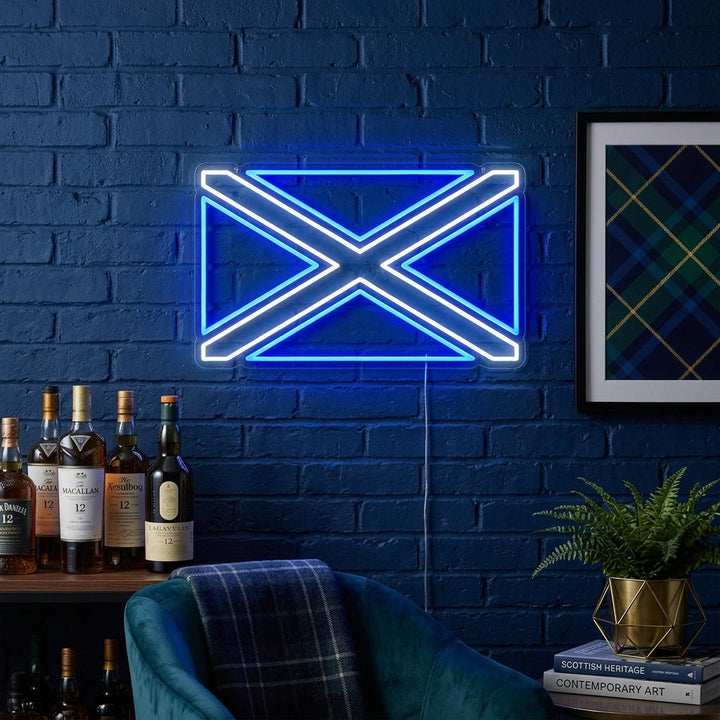 "Skottlands Flagga" Neonskylt
