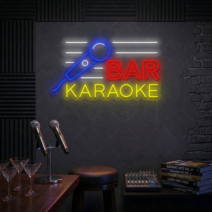 "Karaoke Bar" Neonskylt