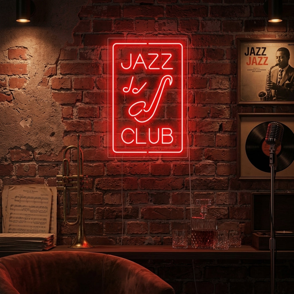 "The Jazz Club" Neonskylt