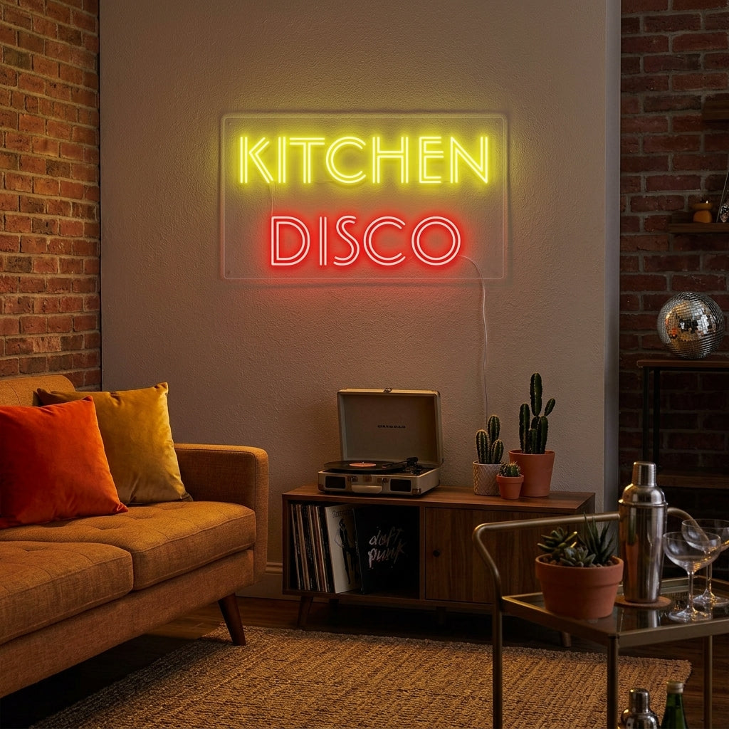 "Kitchen DISCO" Neonskylt