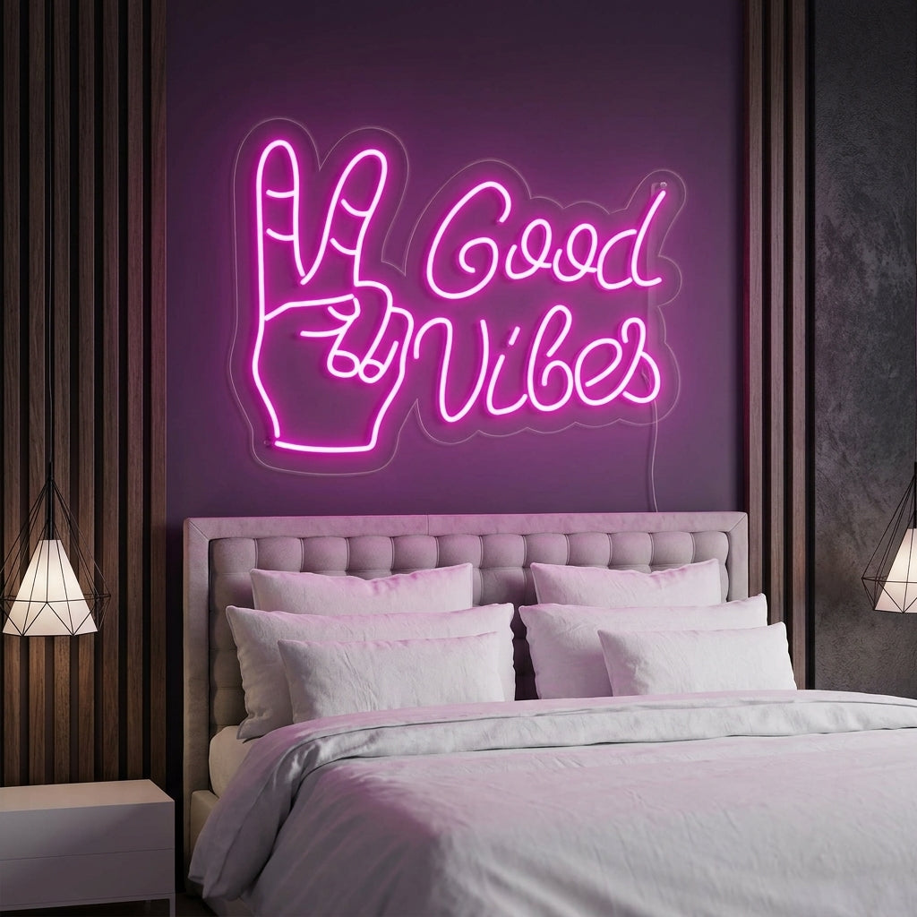 "Good Vibes With Yes" Neonskylt