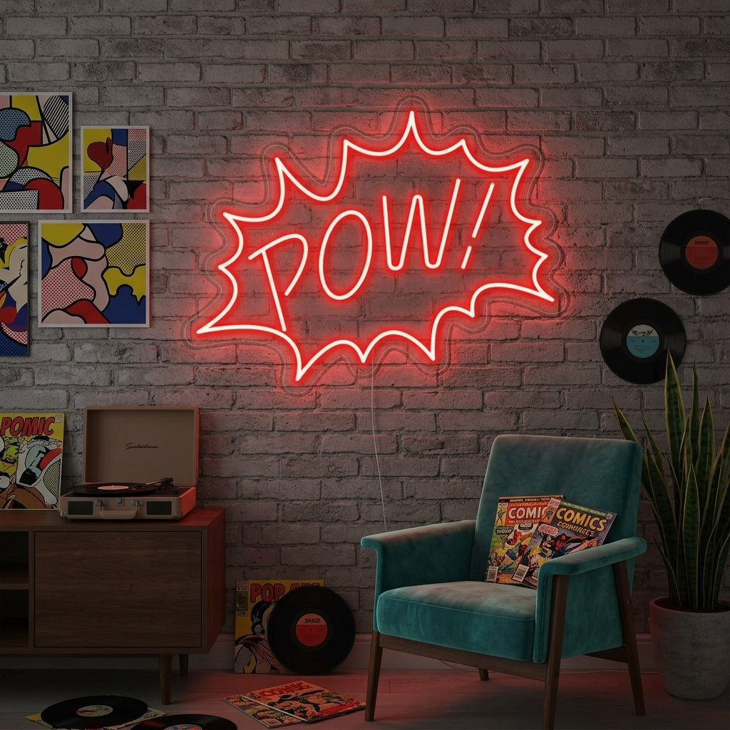 "Pow" Neonskylt