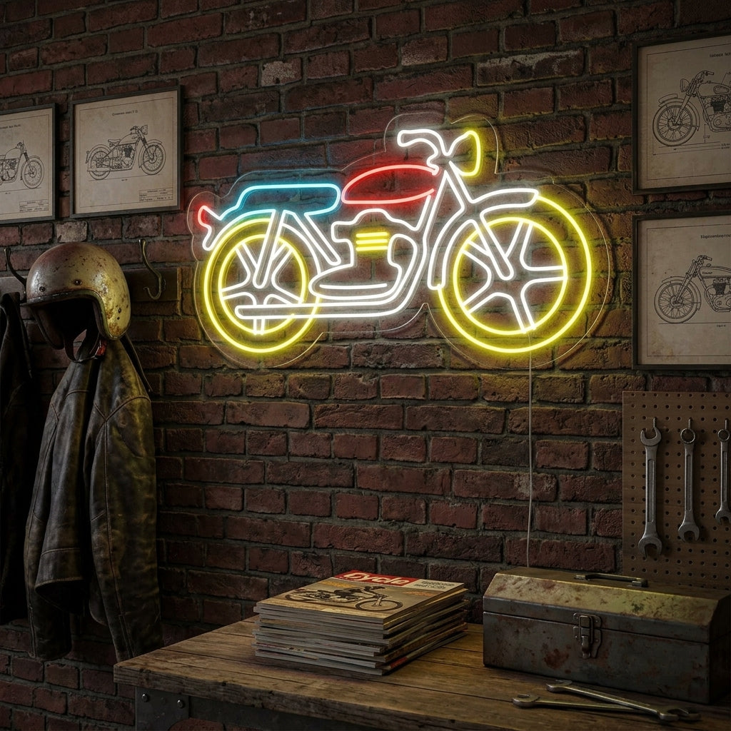 "Motorcykel" Neonskylt