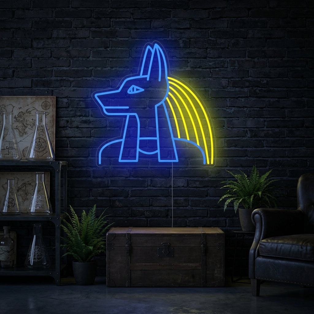 "Egypt Anubis God" Neonskylt
