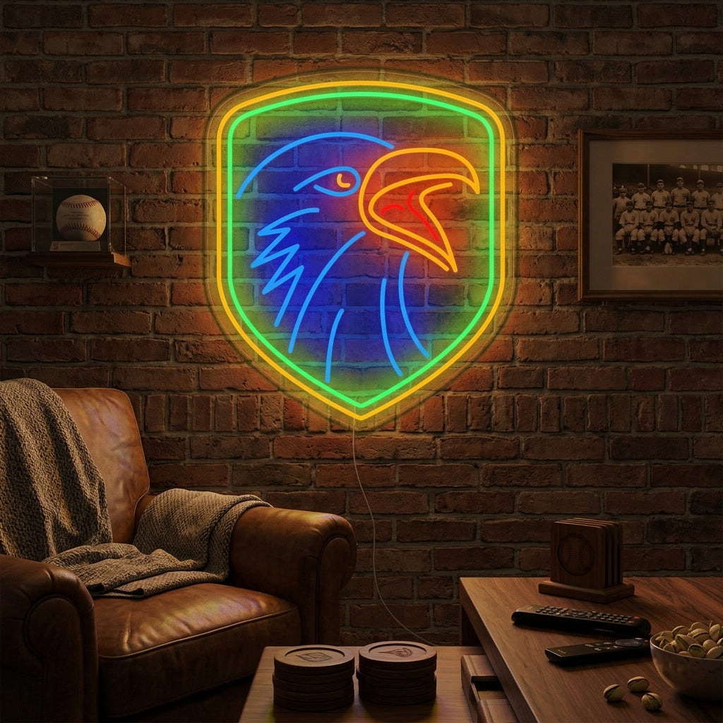 "Örn Med Sköld" Neonskylt