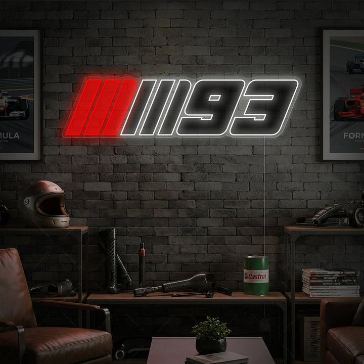 "Marc Marquez 93 Race Logotyp" Neonskylt