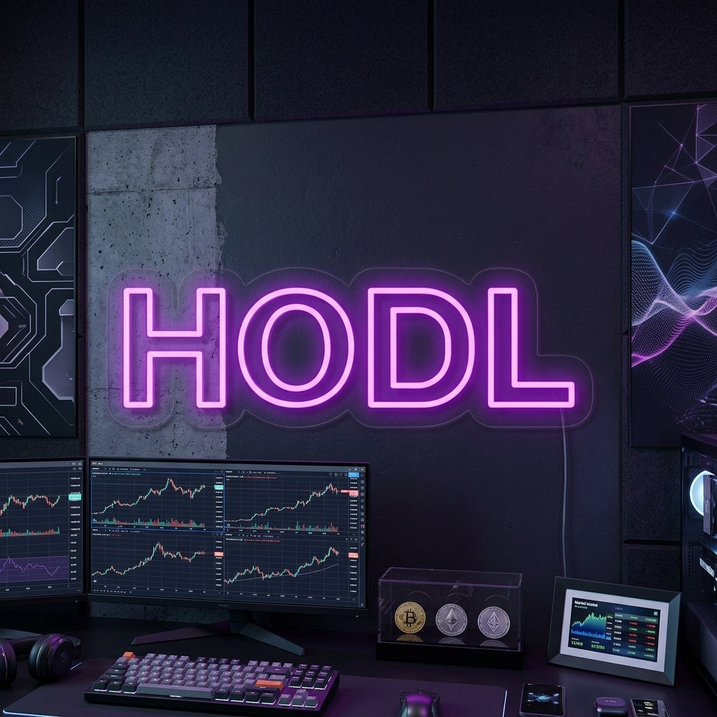 "Hodl Krypto" Neonskylt