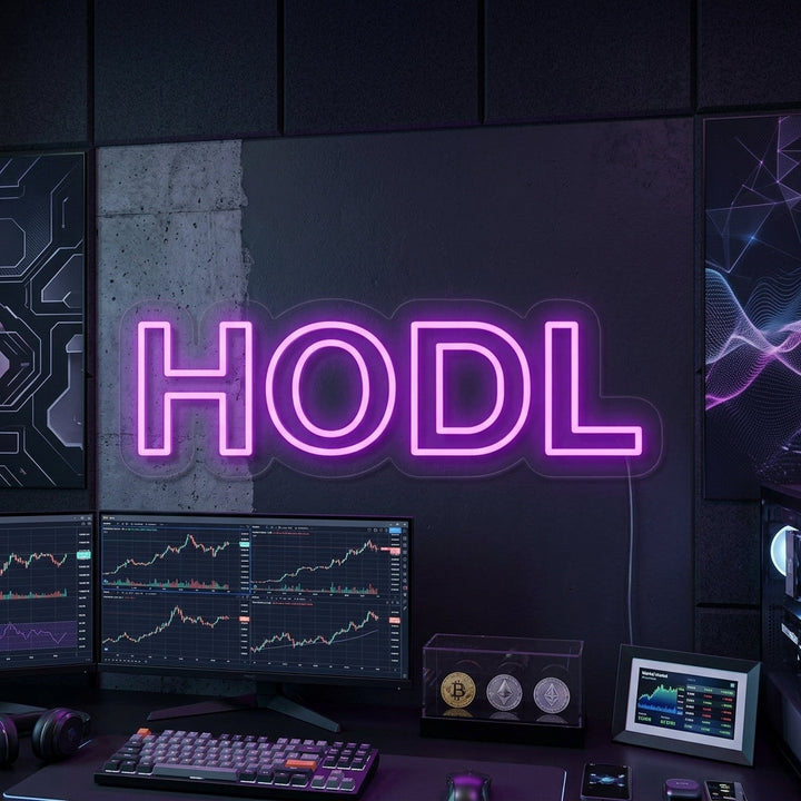 "Hodl Krypto" Neonskylt