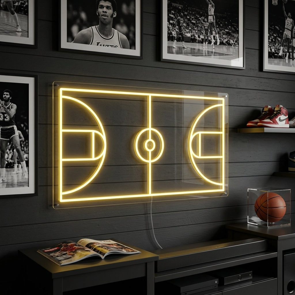 "Basketplan" Neonskylt