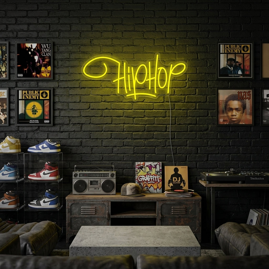 "Hip Hop Rap Musik" Neonskylt